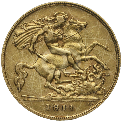 1/2 Sterlina Oro George V 1911 1915