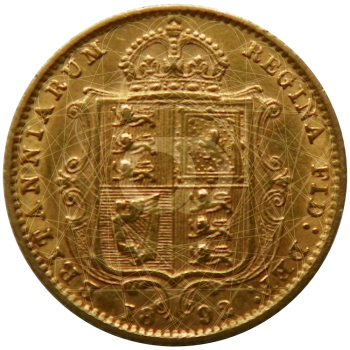 1/2 Sterlina Oro Regina Vittoria 1887 1893