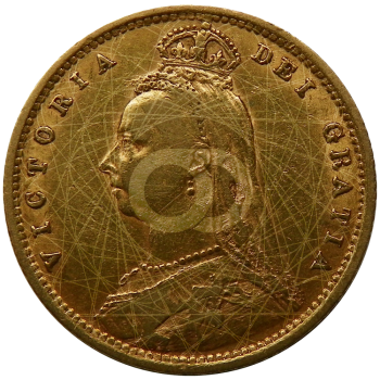 1/2 Sterlina Oro Regina Vittoria 1887 1893
