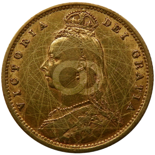 1/2 Sterlina Oro Regina Vittoria 1887 1893