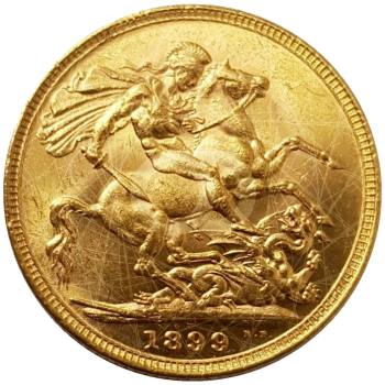 1/2 Sterlina Oro Regina Vittoria 1893 1901 