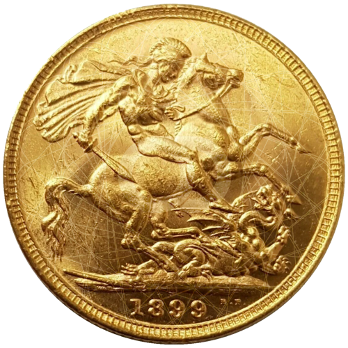 1/2 Sterlina Oro Regina Vittoria 1893 1901 