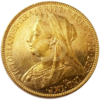 1/2 Sterlina Oro Regina Vittoria 1893 1901 