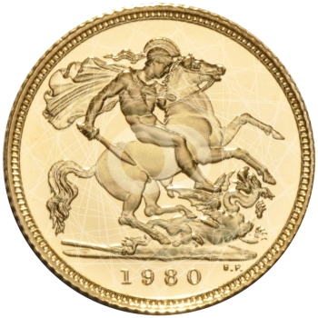 1/2 Sterlina Oro Regina Elisabetta II 1980 1984