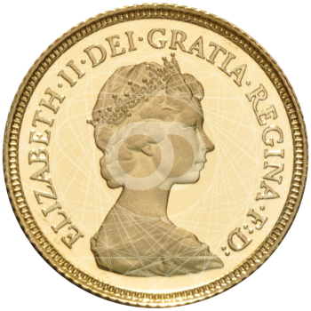 1/2 Sterlina Oro Regina Elisabetta II 1980 1984