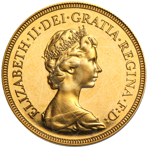 Sterlina Oro Regina Elisabetta II  Coronata 1974  1984