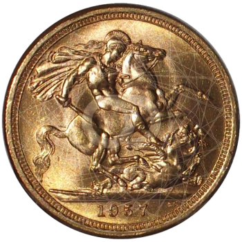 Sterlina Oro Regina Elisabetta II Fiocchetto 1957 1968
