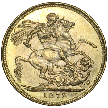 Sterlina Oro Regina Vittoria Testa Giovane 1871 1885