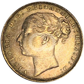 Sterlina Oro Regina Vittoria Testa Giovane 1871 1885