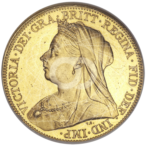 Sterlina Oro Regina Vittoria Testa Velata 1893 1901