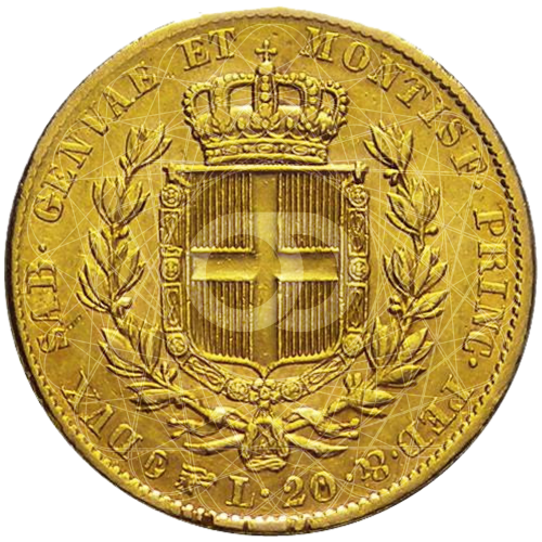 20 Lire Carlo Alberto 1831 1849
