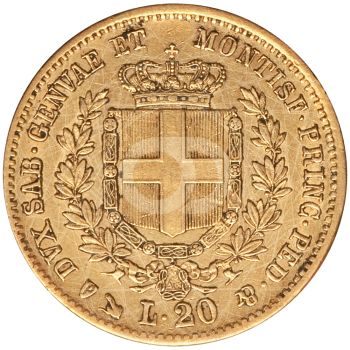20 Lire  Vittorio Emanuele II 1850 1861 