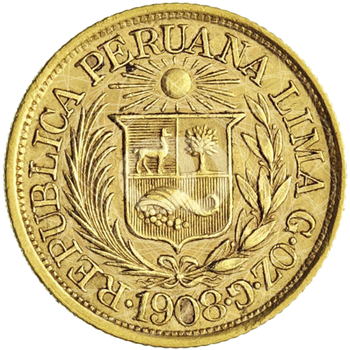 1/2 Libra Oro Perù 1902 1969 