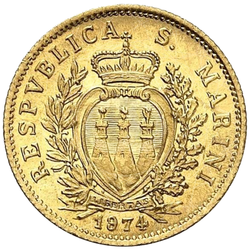 1 Scudo di San Marino Stemma 1974
