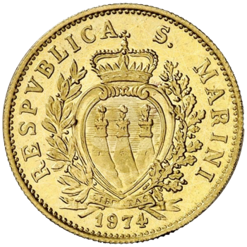 2 Scudi di San Marino Stemma 1974