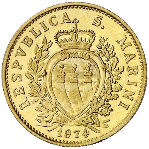 2 Scudi di San Marino Stemma 1974