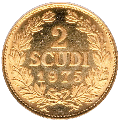 2 Scudi di San Marino Stemma 1975
