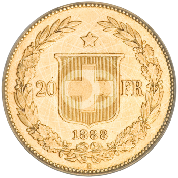 20 Franchi Svizzeri Marengo Libertas 1883 1896 