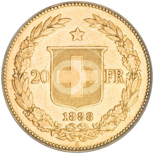 20 Franchi Svizzeri Marengo Libertas 1883 1896 