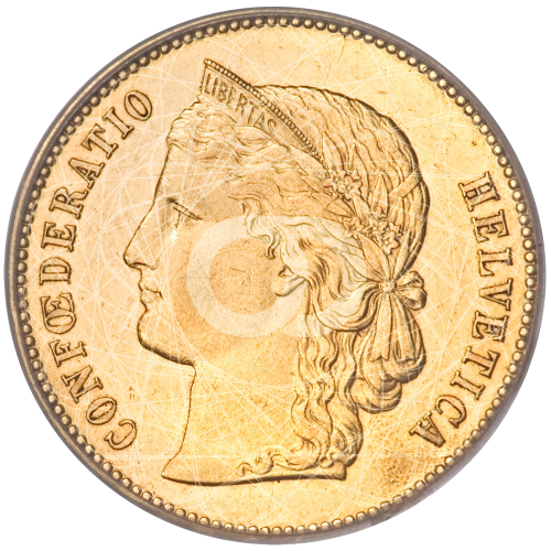 20 Franchi Svizzeri Marengo Libertas 1883 1896 