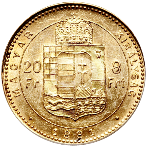20 Franchi Marengo 8 Fiorini Francesco Giuseppe I 1880 1890 