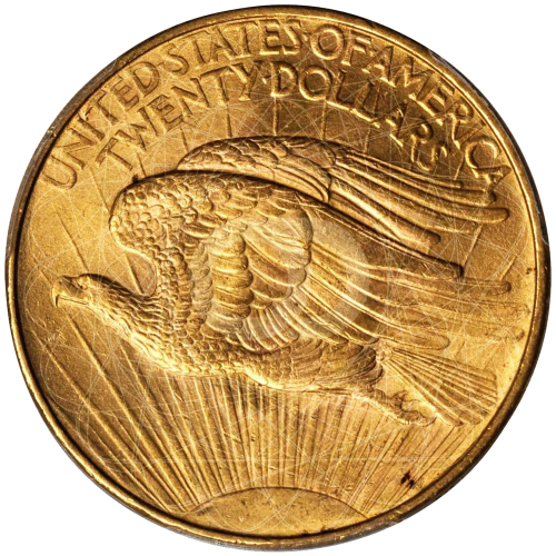 20 Dollari St-Gaudens Doppia Aquila 1907 1908 No Motto