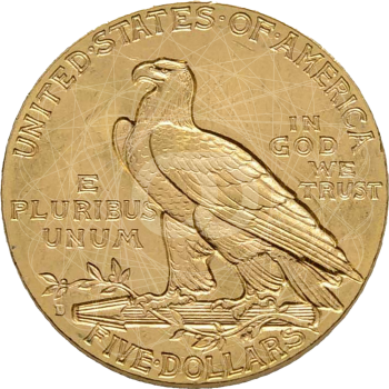 5 Dollari Americani 1908 1929